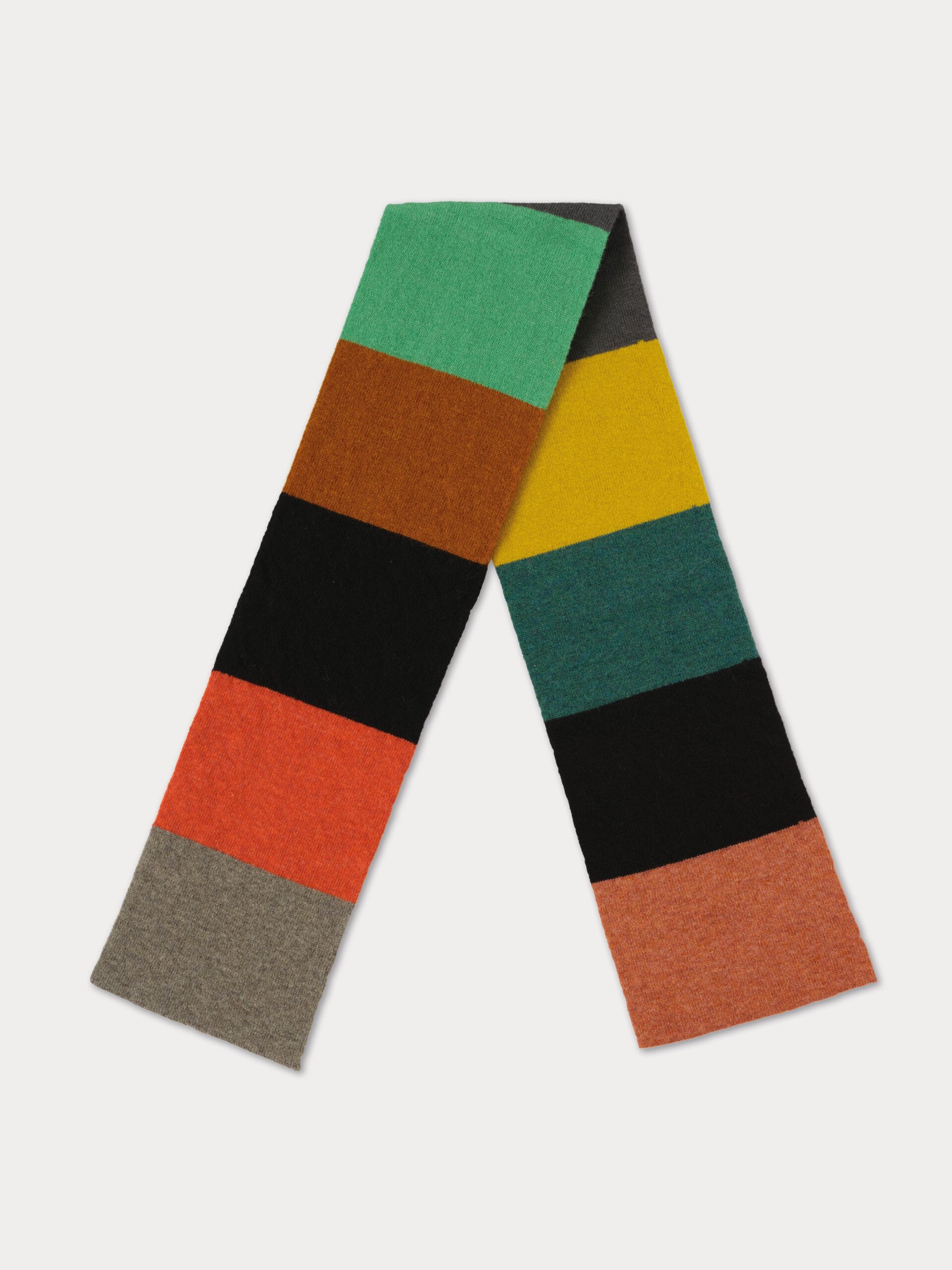 SZALIK COLOURBLOCK ZE SZCZOTKOWANEJ WEŁNY - BRIGHT