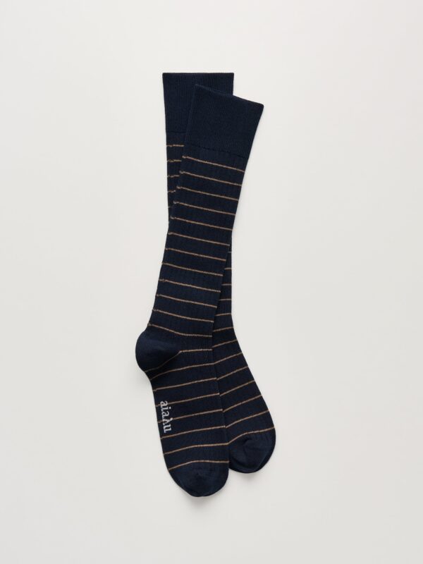 SKARPETY COTTON LONG MIX NAVY