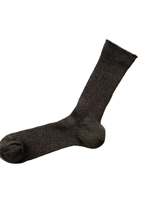 PRĄŻKOWANE SKARPETKI LNIANE MOCHA BROWN