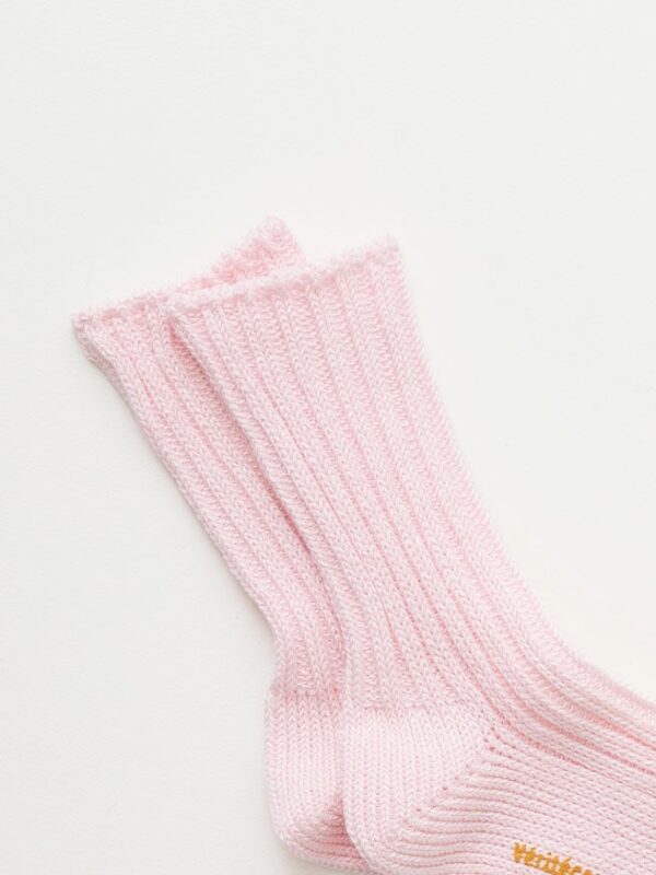 SKARPETKI LINEN RIB - PALE PINK