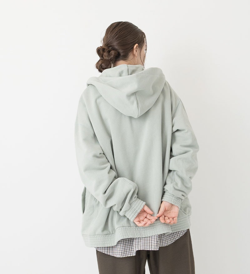 BLUZA DOUBLE ZIP - SAGE