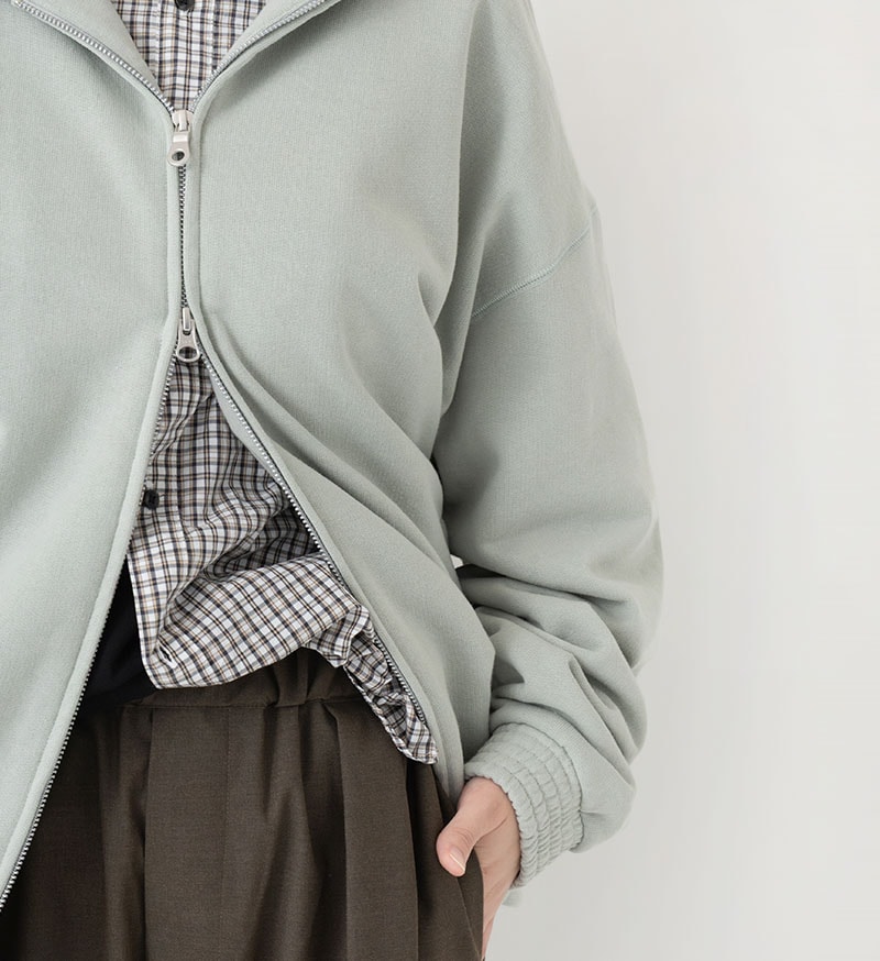 BLUZA DOUBLE ZIP - SAGE